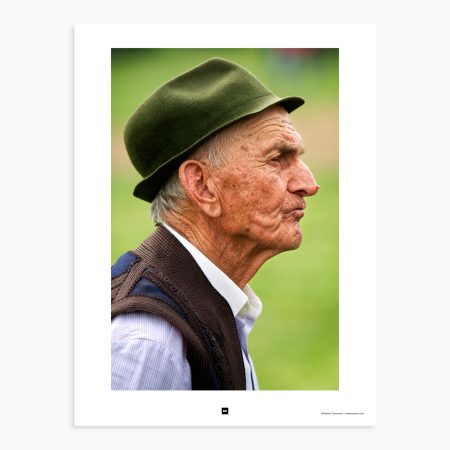 Portrait of an older Serbian man dressed in traditional clothing. Šabac, Serbia, 2011.