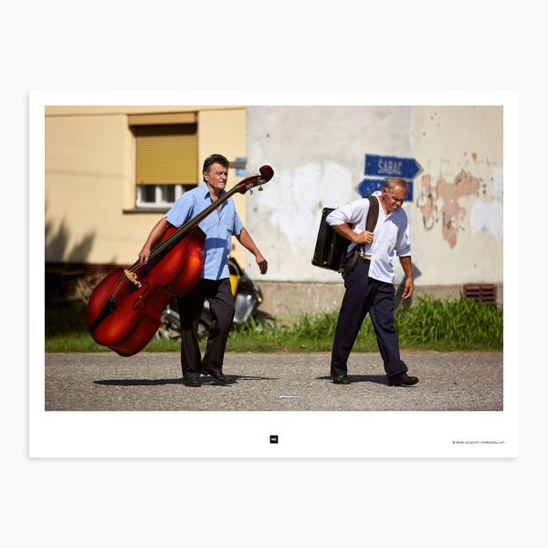 Musicians return home after the village fair. Dublje, Serbia, 2014.